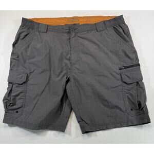Field & Stream Mens Gray Nylon Cargo Hiking Shorts Size XXL 44-46 Elastic Waist
